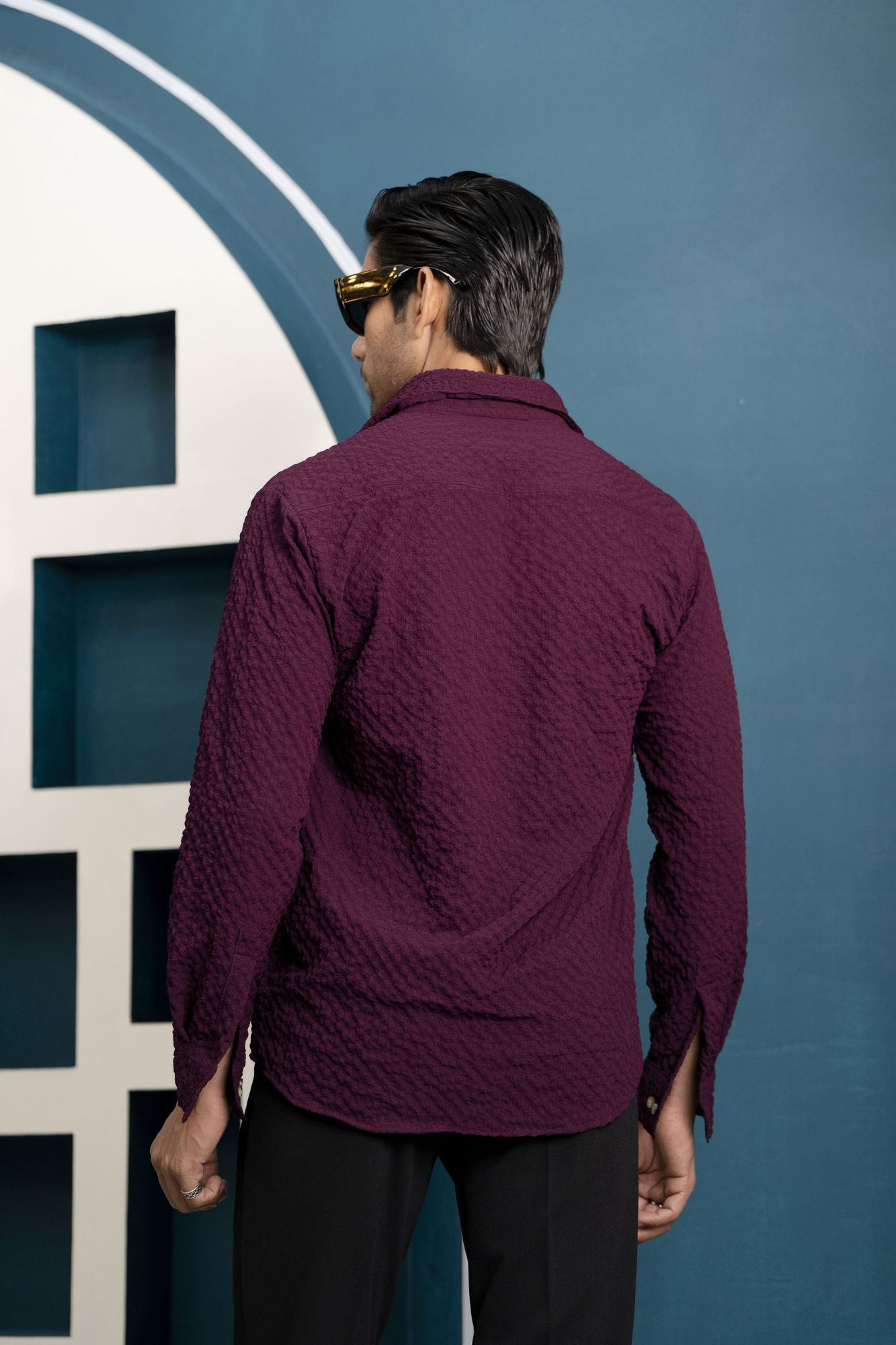 Bubble Shirt In Wine