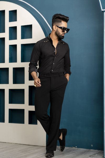 Black Stud Shirt