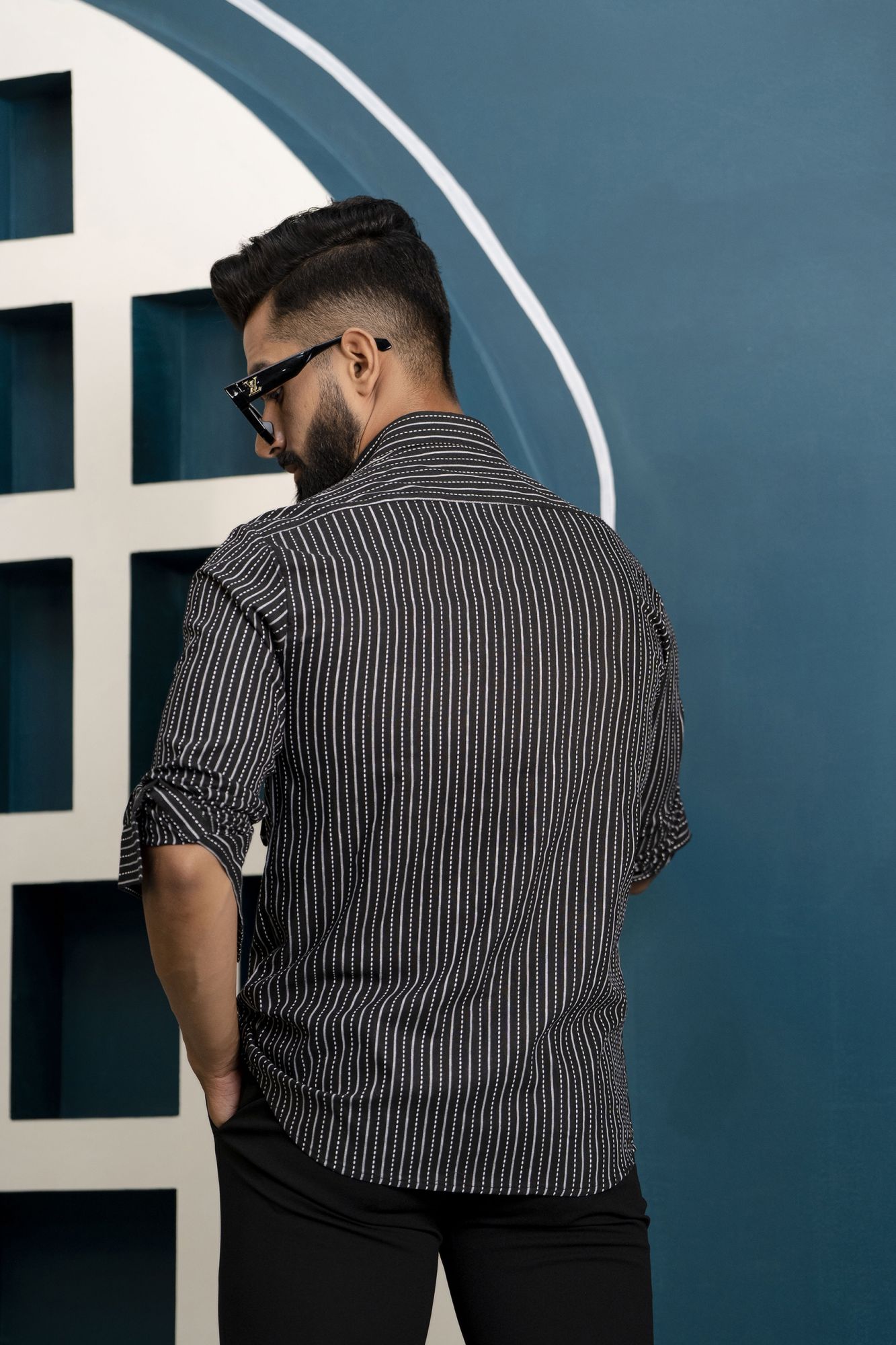 Striped Motif Shirt