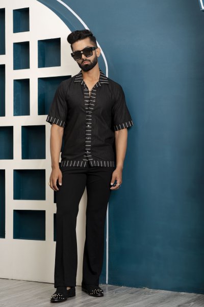 Fringed Black Shirt