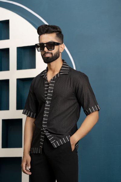 Fringed Black Shirt