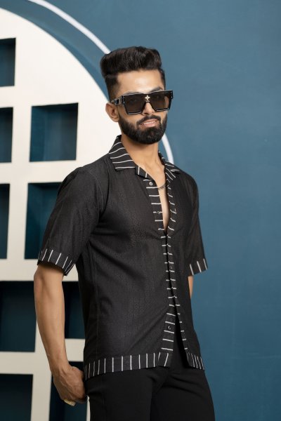 Fringed Black Shirt