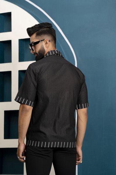 Fringed Black Shirt