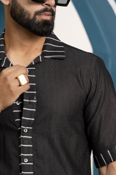 Fringed Black Shirt