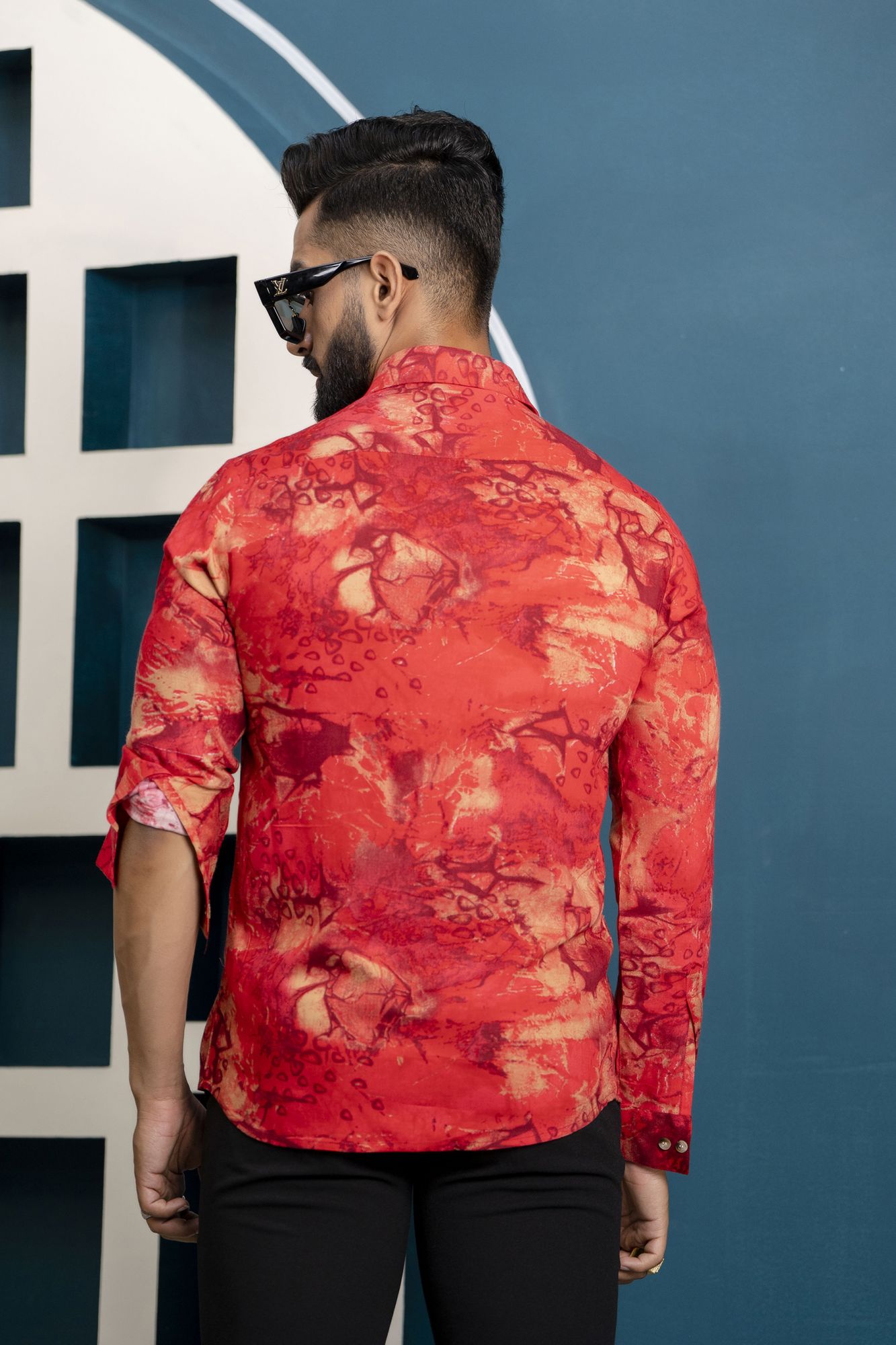 Printed Flowing Shirt In Red