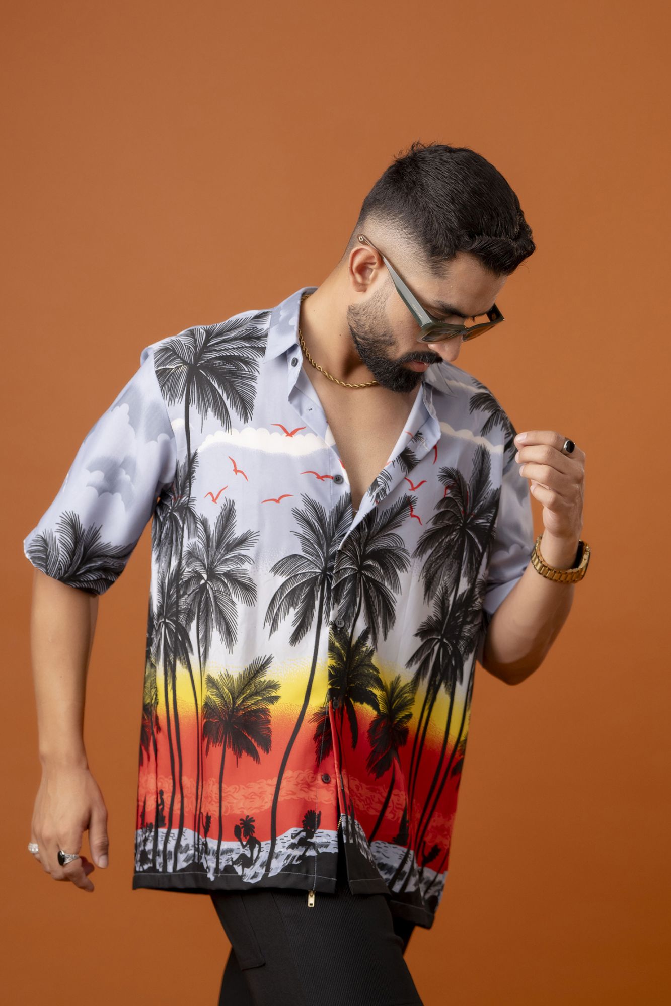 Printed Flowing Shirt