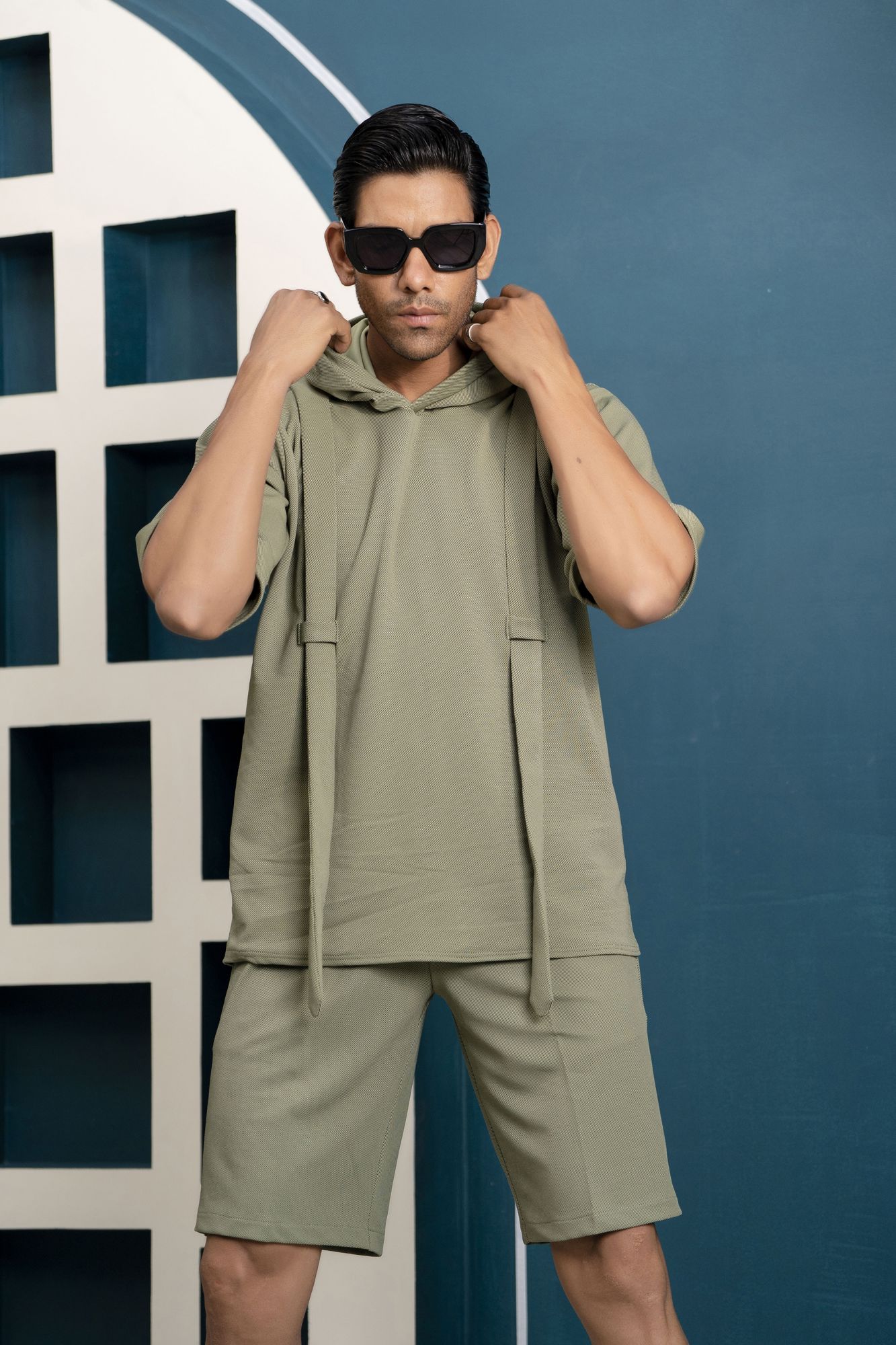 Off Green Summer Suit