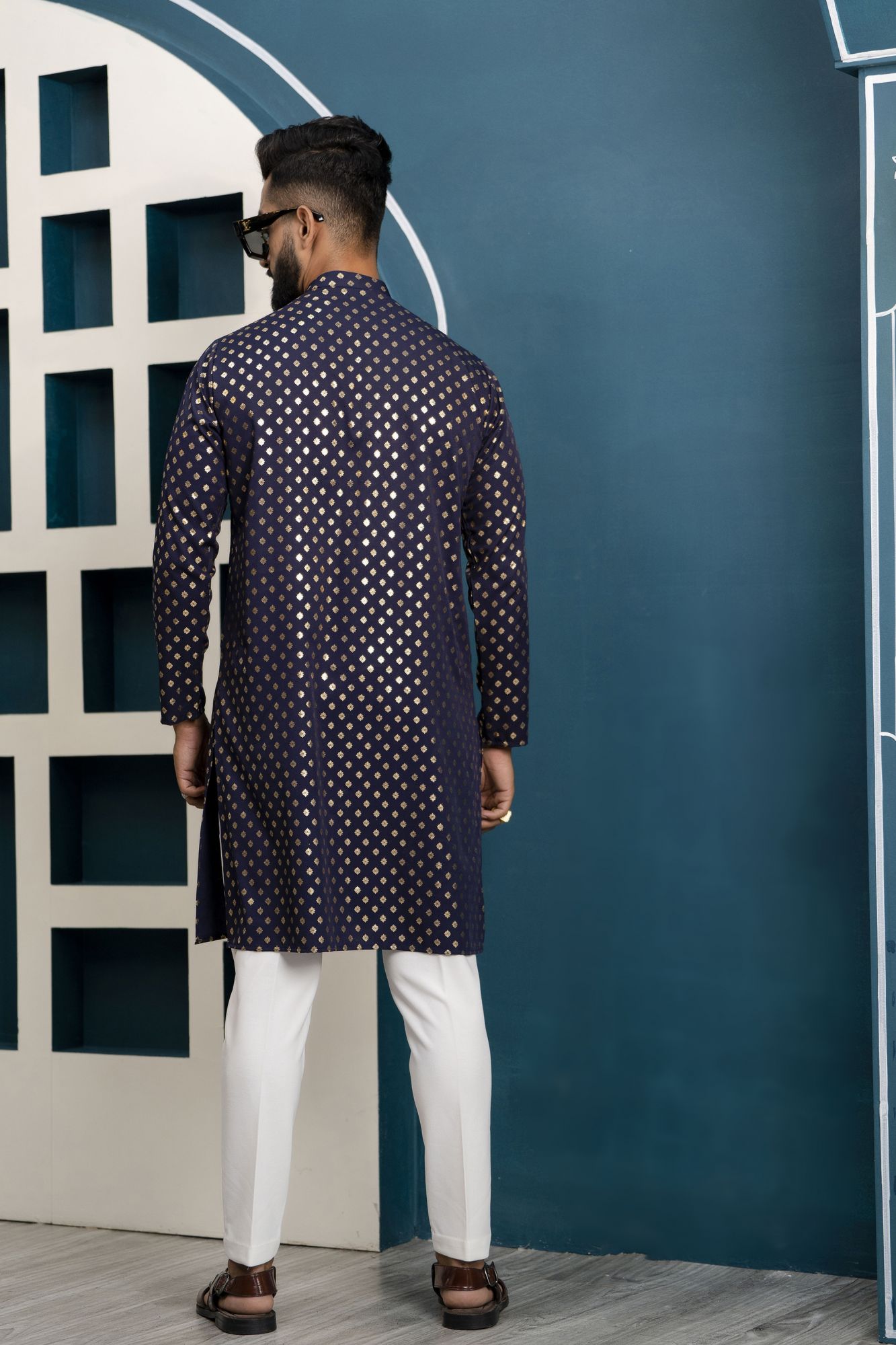 Blue Foil Kurta