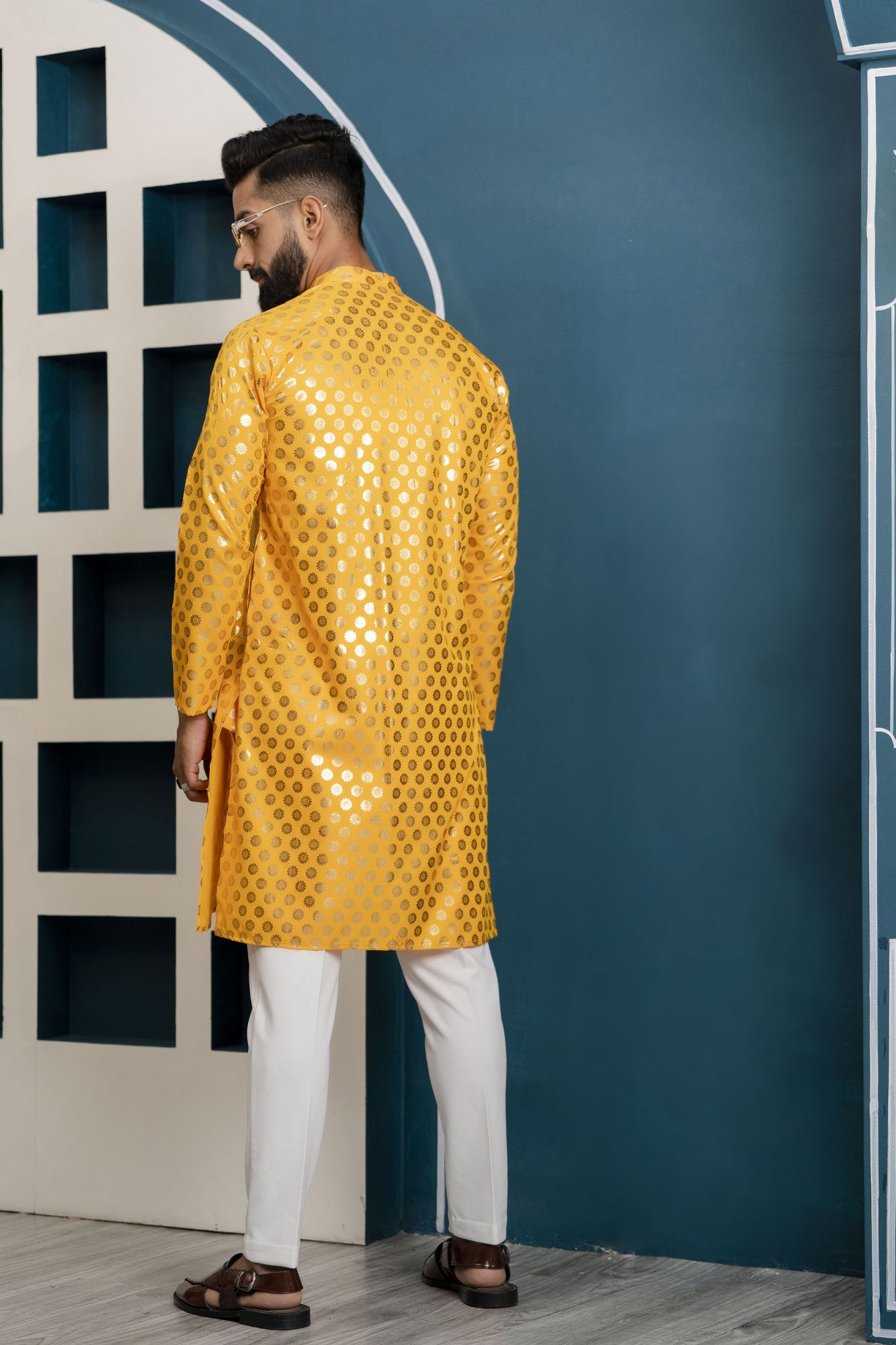 Yellow Foil Kurta