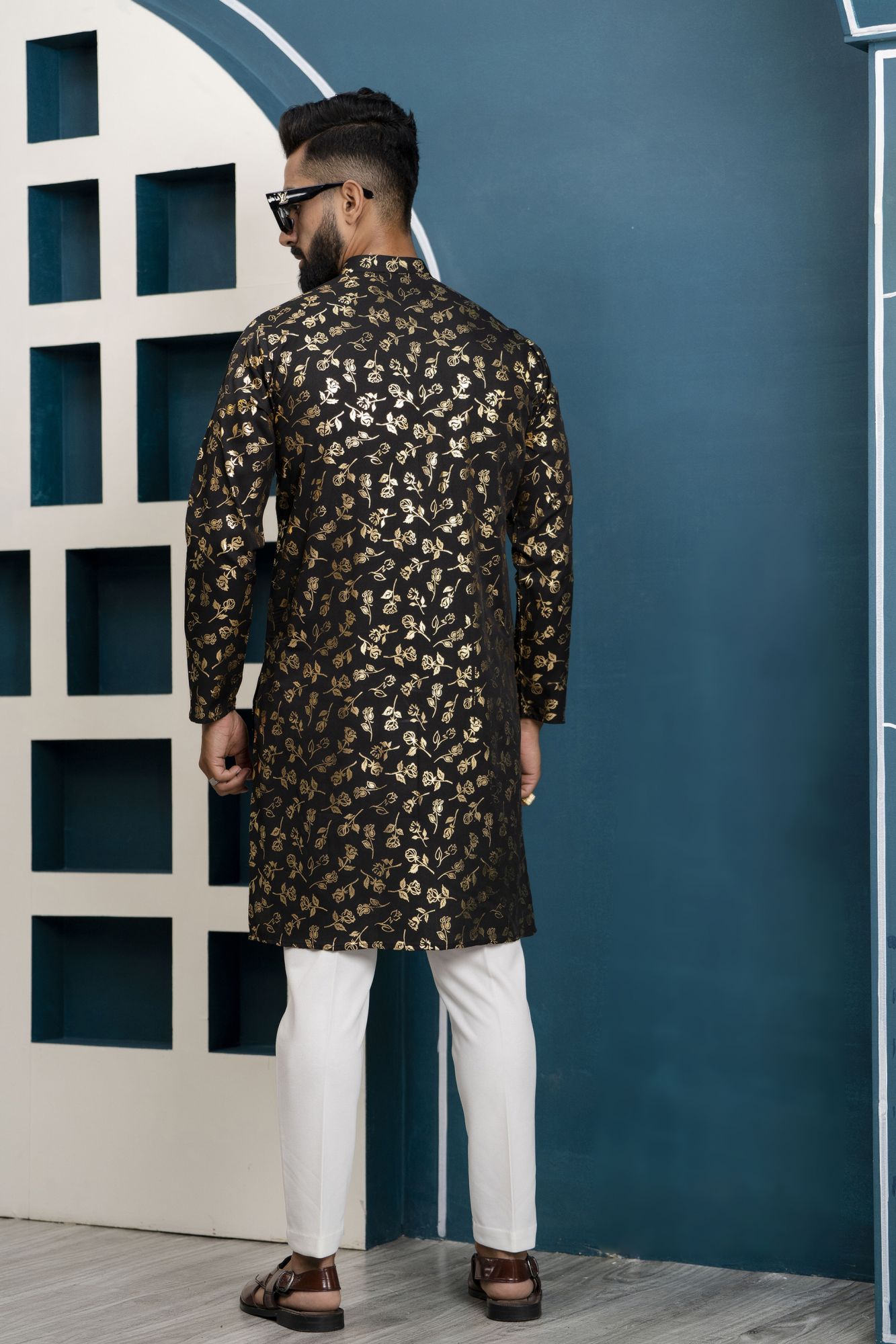 Black Foil Kurta