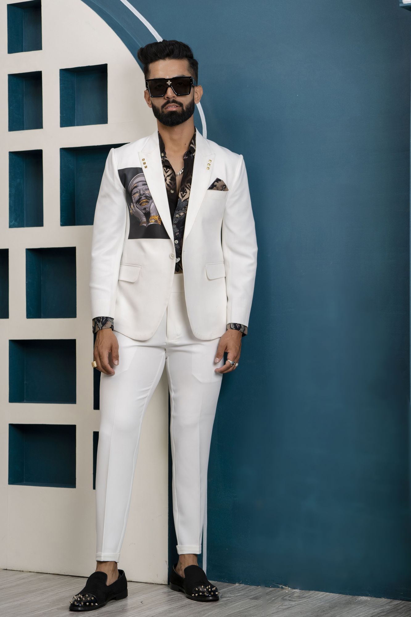 White Stud Blazer