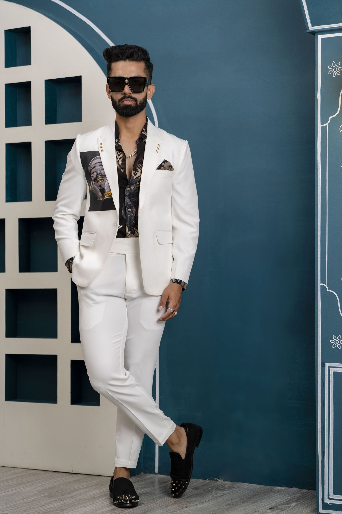 White Stud Blazer