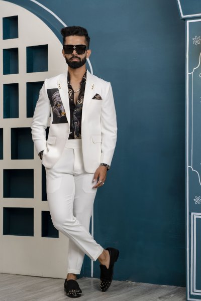 White Stud Blazer