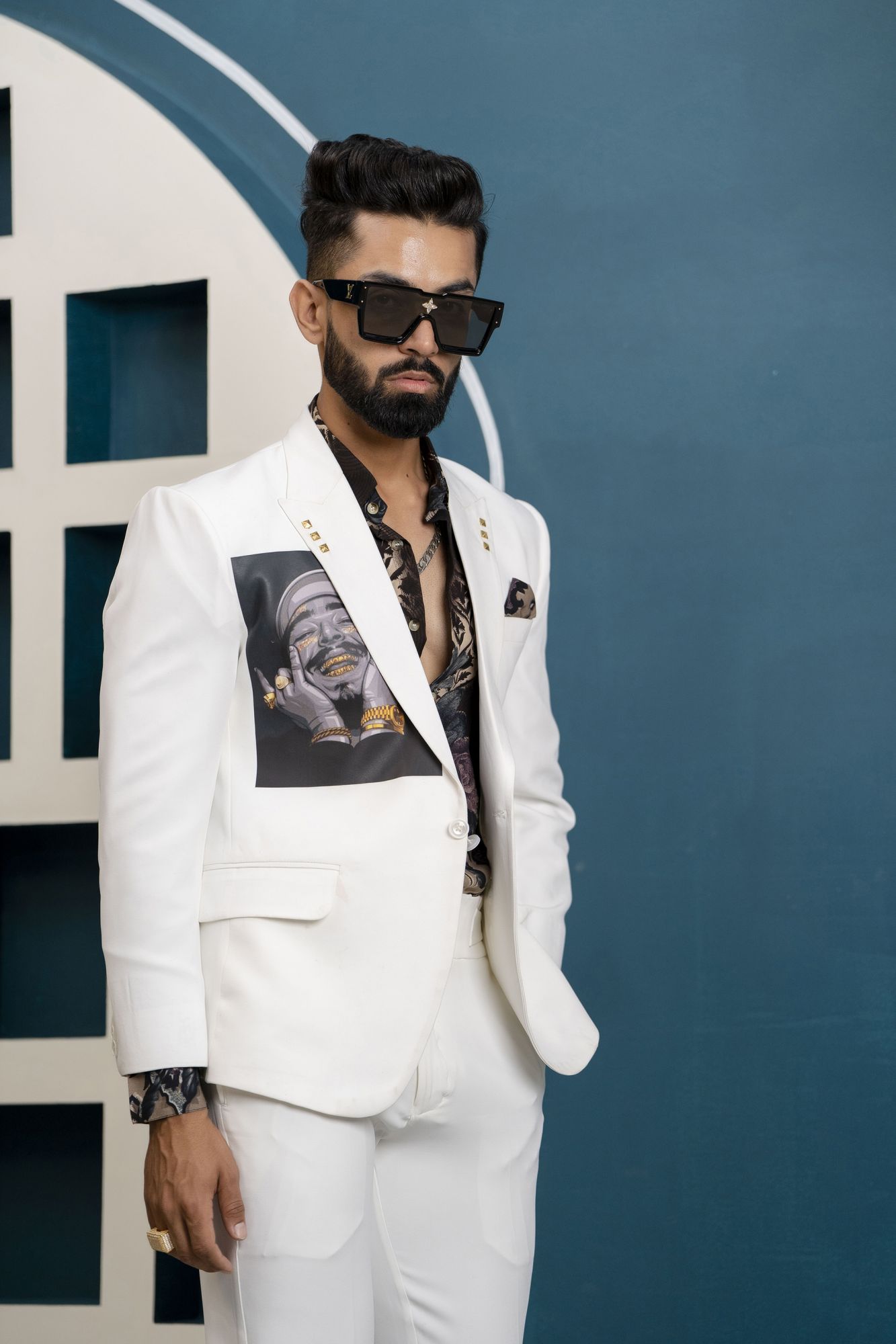 White Stud Blazer
