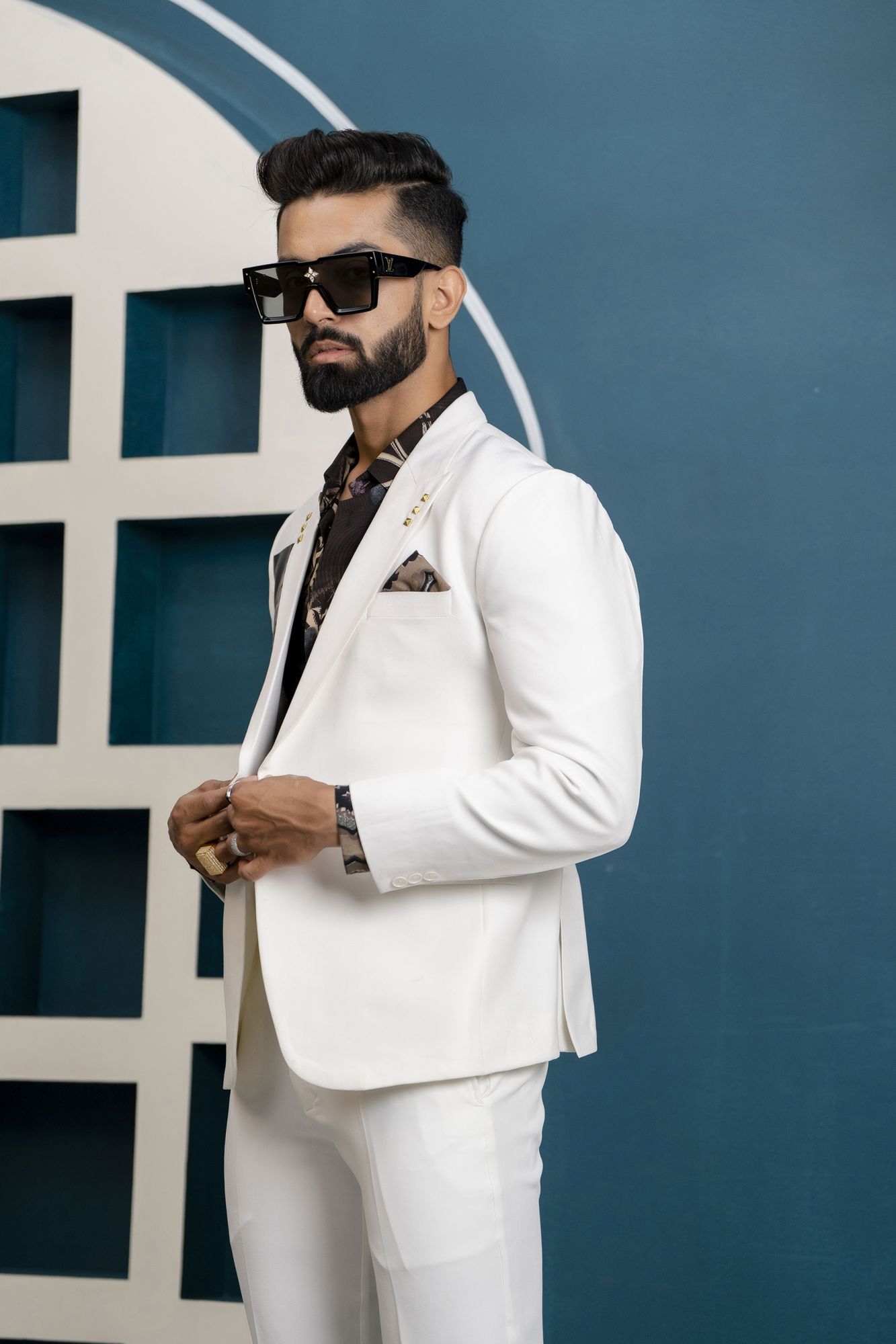 White Stud Blazer
