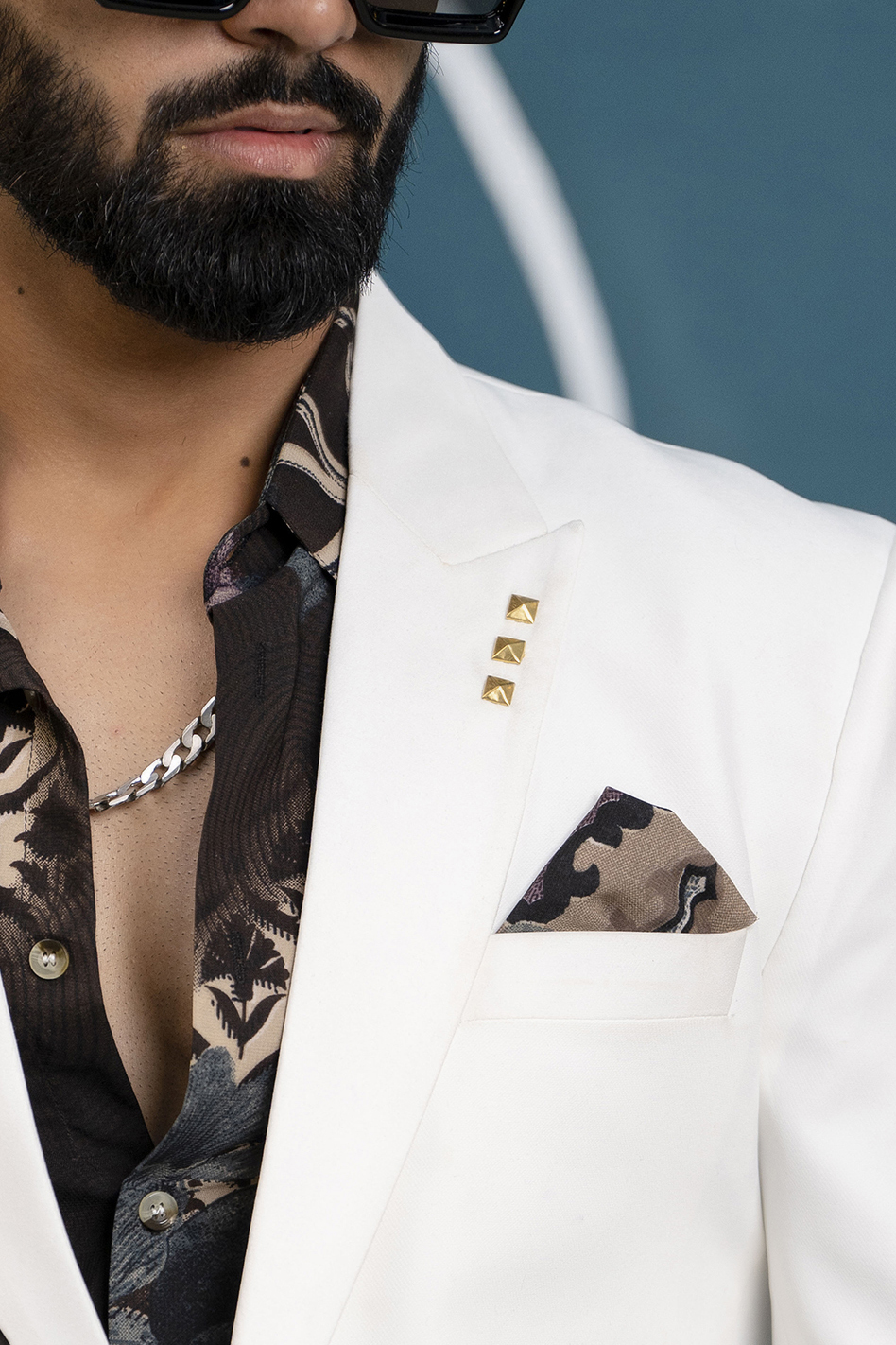 White Stud Blazer