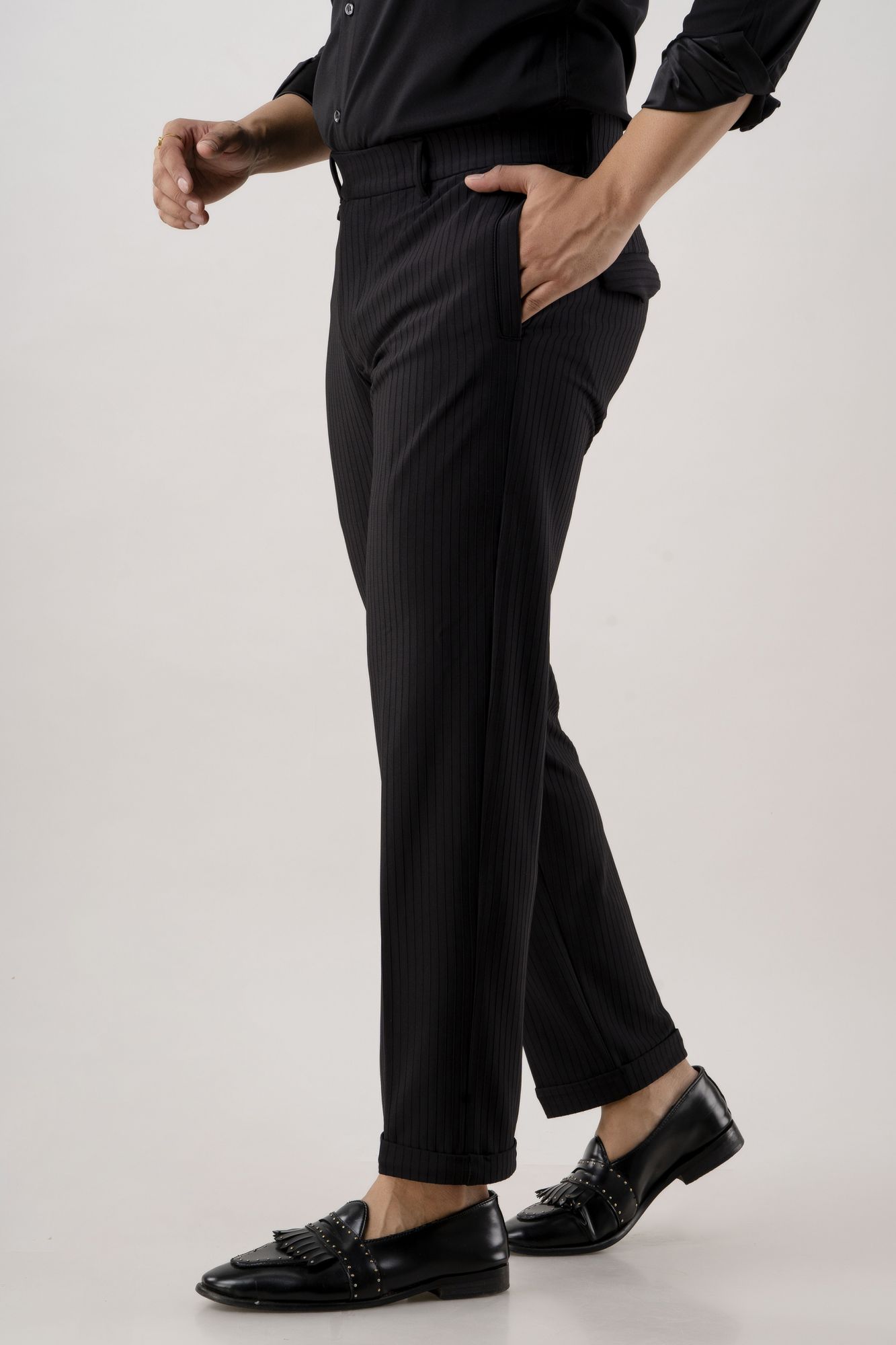 Striped Black Pants