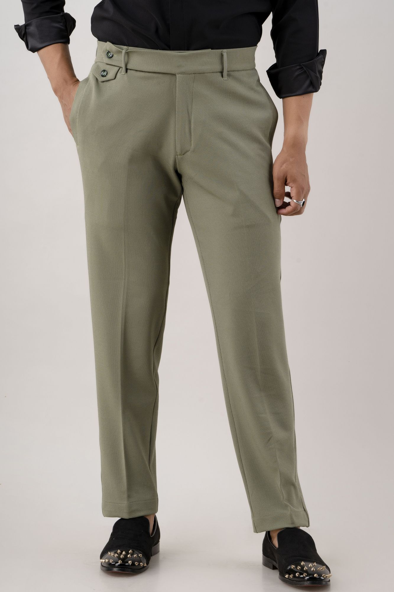 Textured Olive Pants