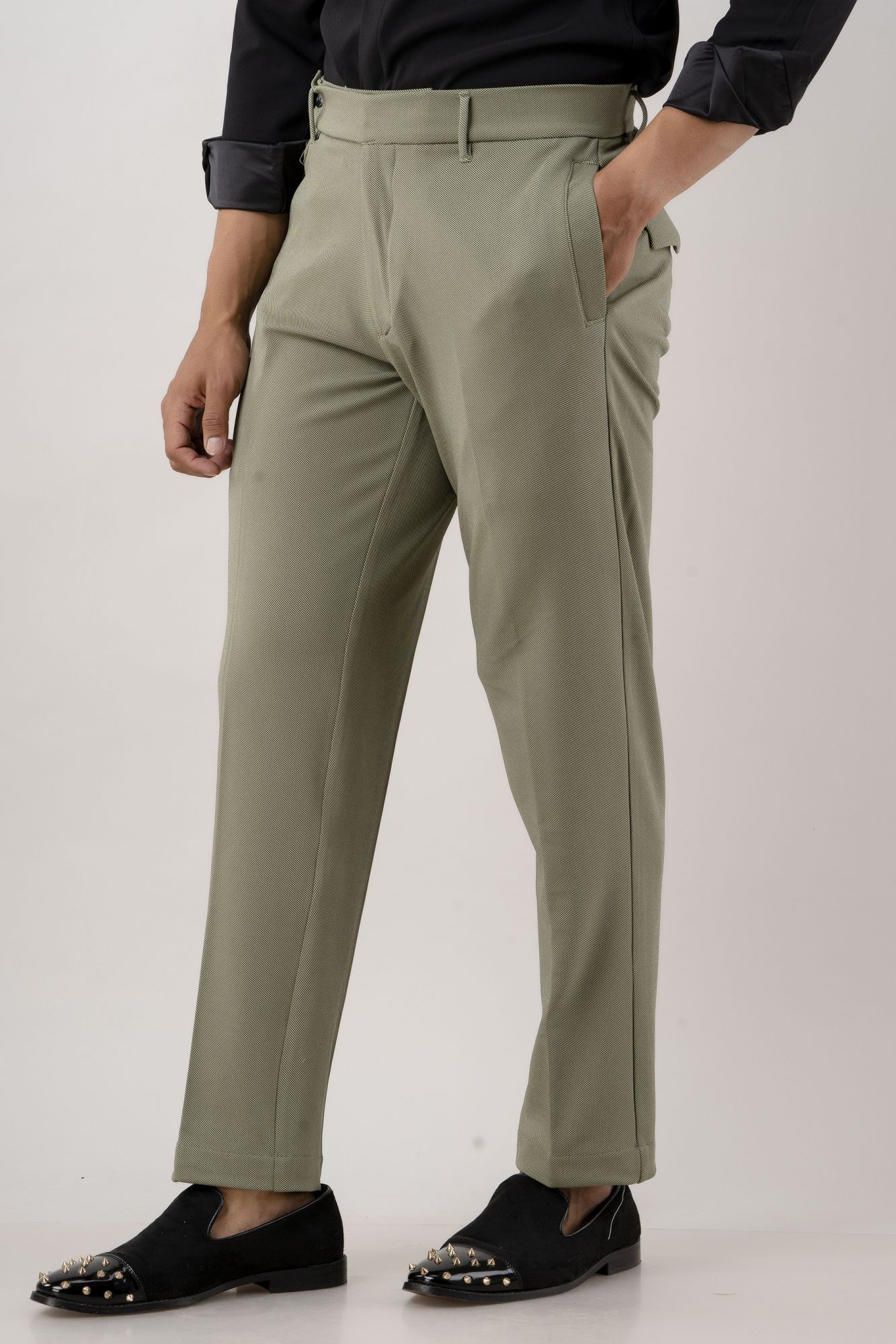 Textured Olive Pants