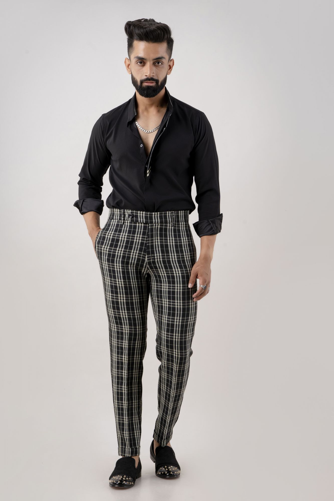 Tailored Pants In Checks