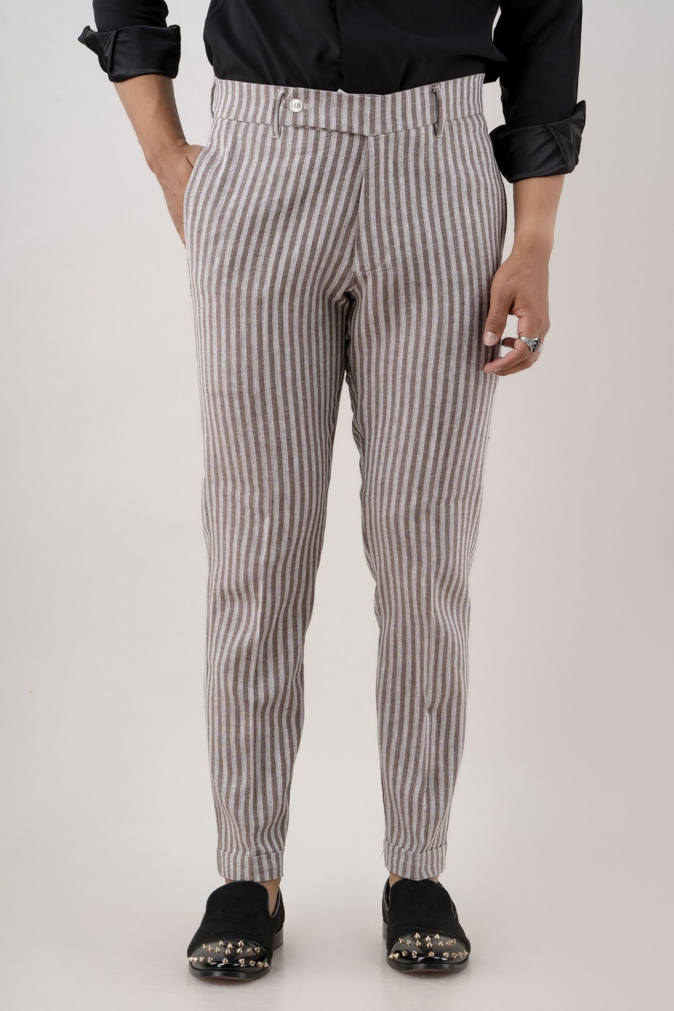 Striped Tailored Fit Pants