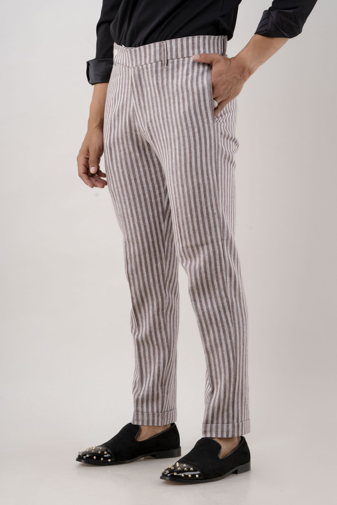 Striped Tailored Fit Pants