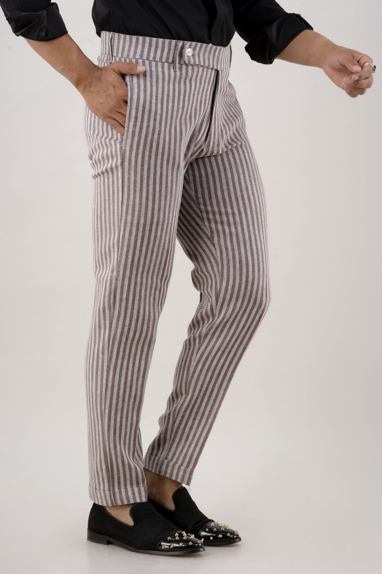 Striped Tailored Fit Pants