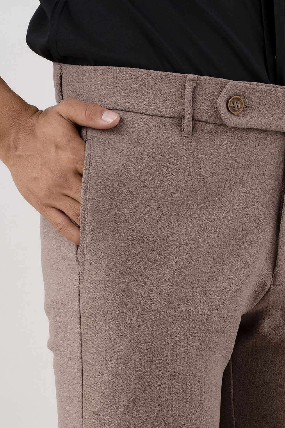 Textured Pants In Beige