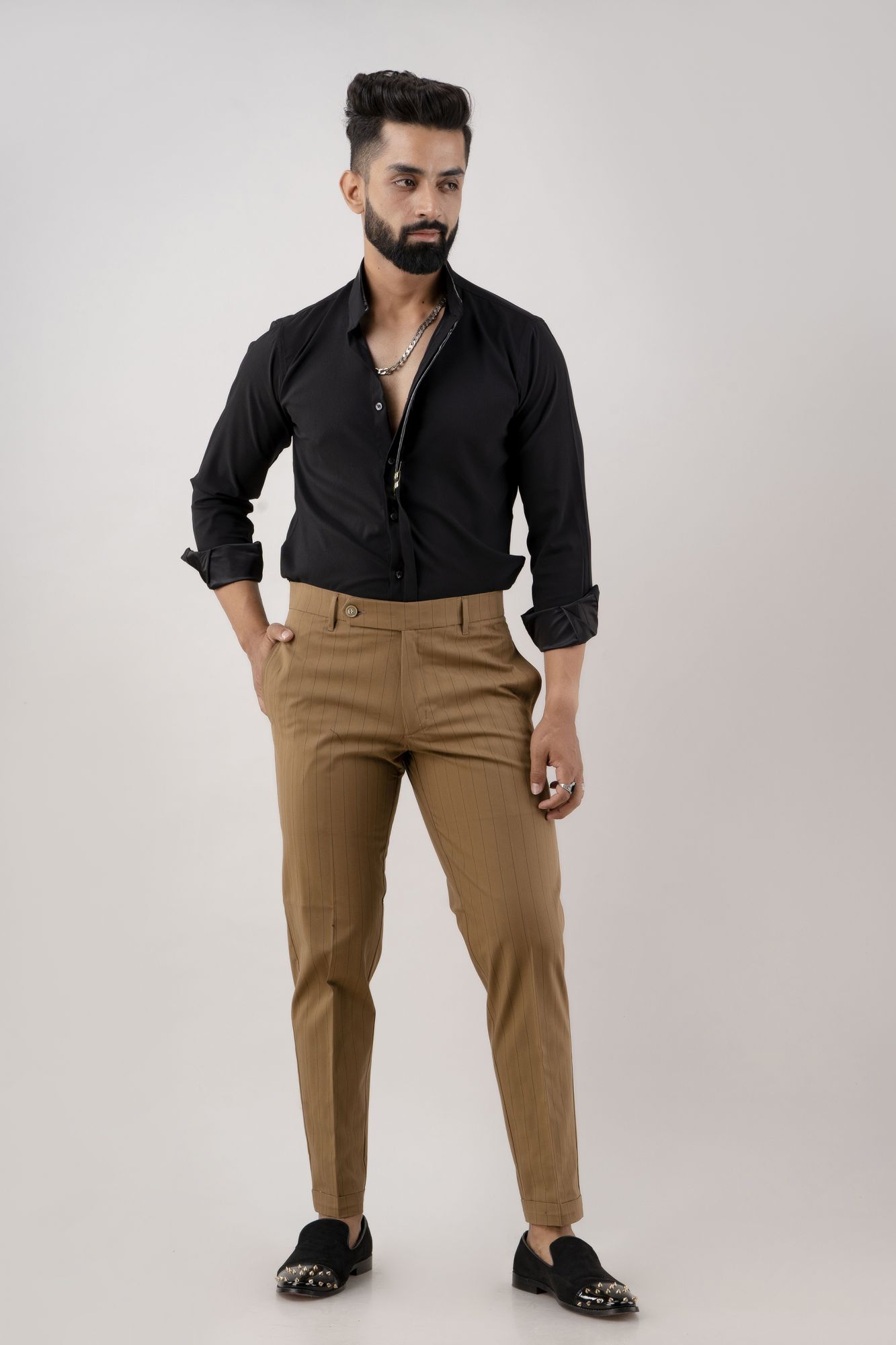 Striped Pants In Brown