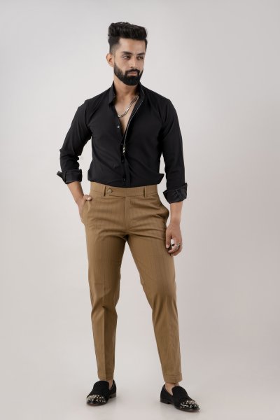 Striped Pants In Brown