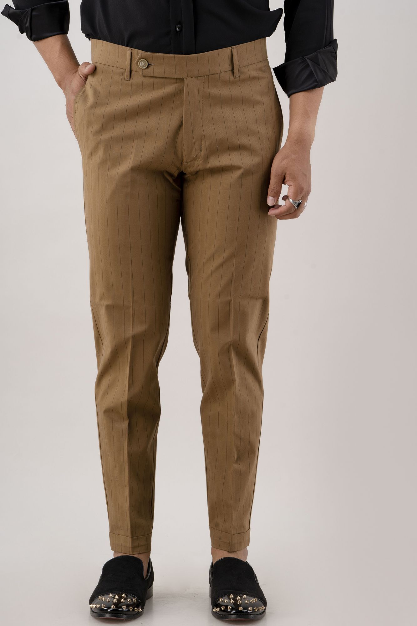 Striped Pants In Brown