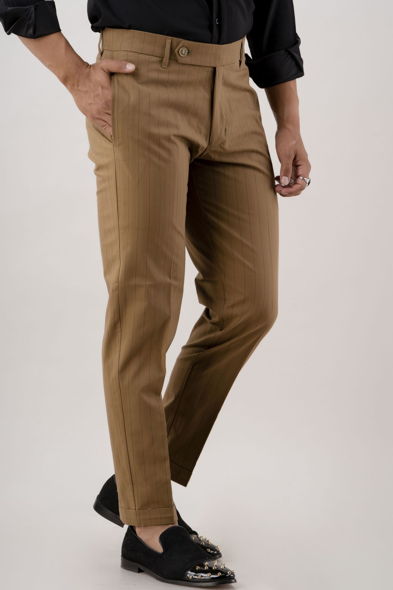 Striped Pants In Brown