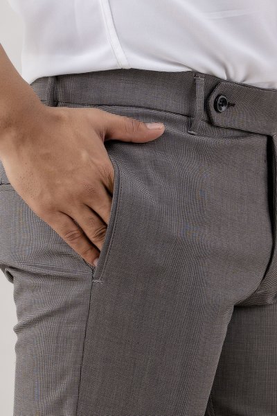 Textured Pants In Grey