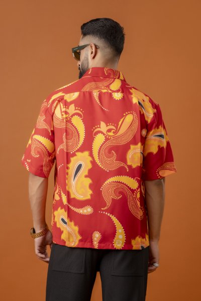 Printed Flowing Baggy Shirt