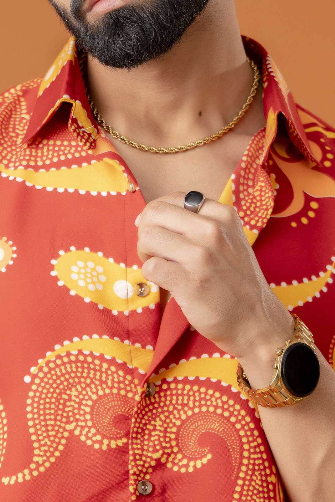 Printed Flowing Baggy Shirt