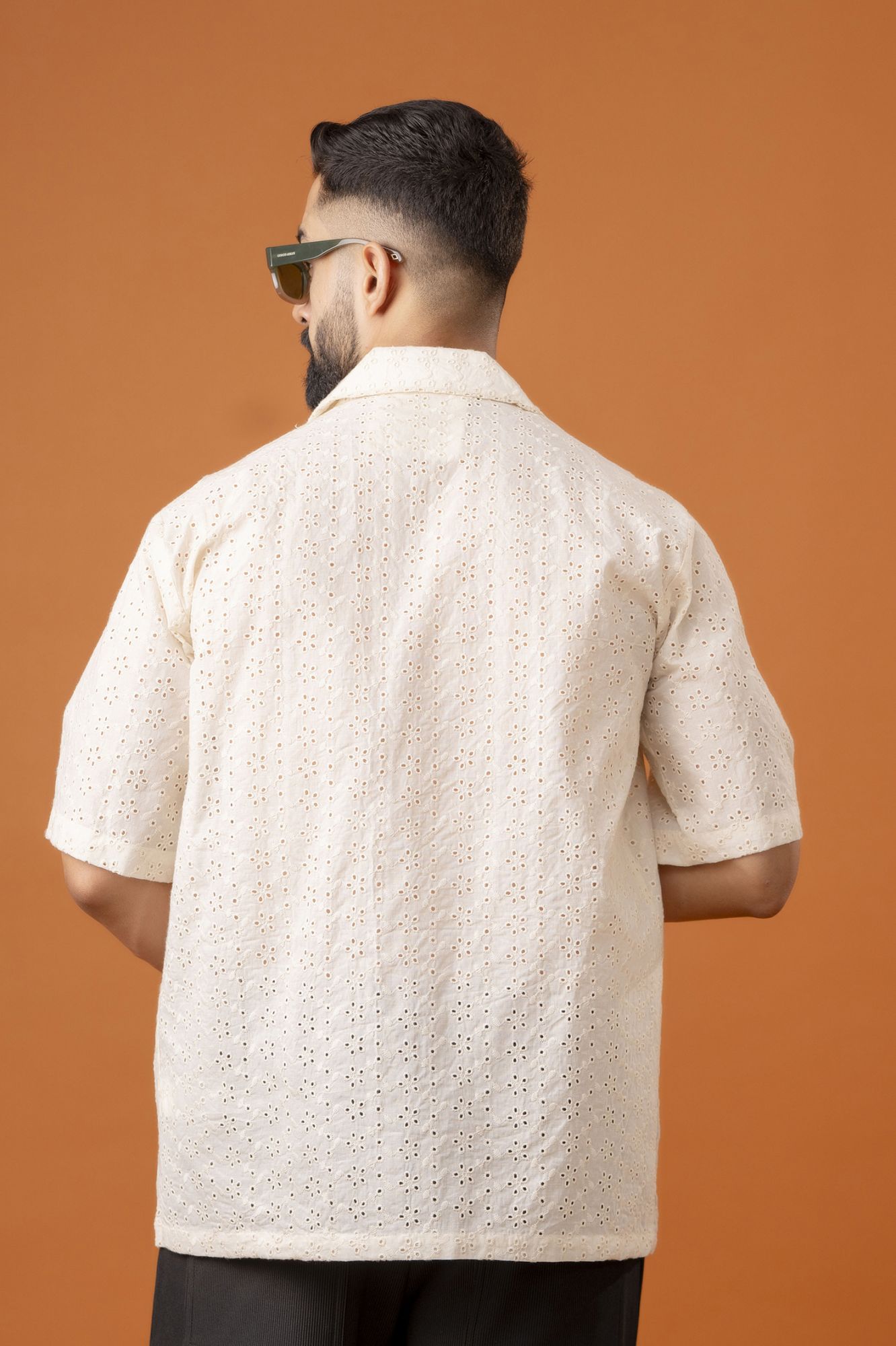 Schiffli Shirt In Off White
