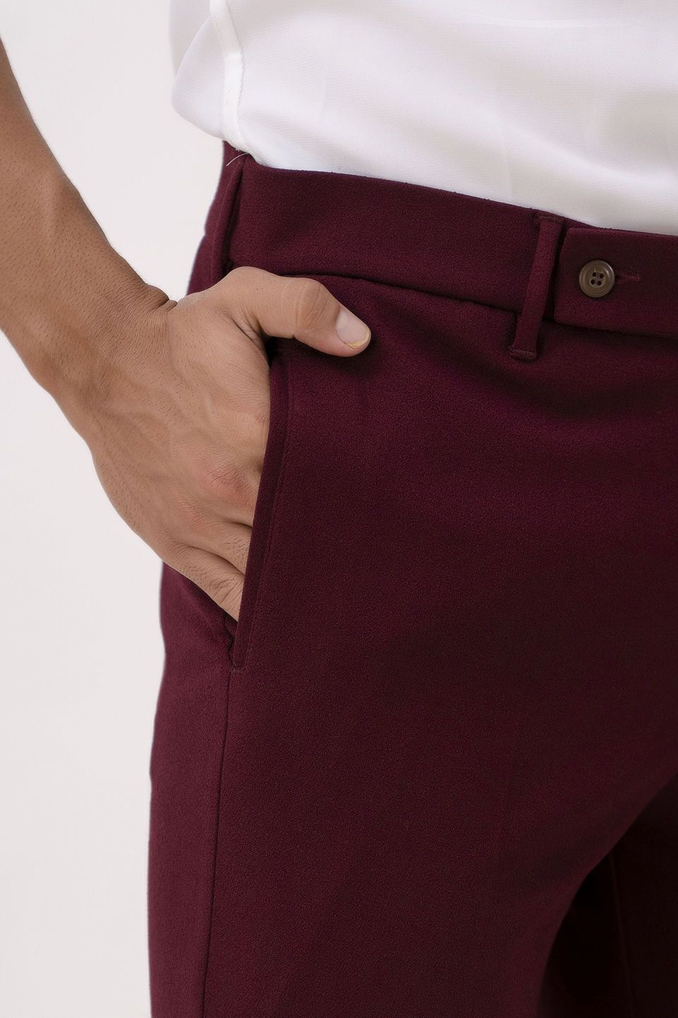 Bootcut Pants In Wine