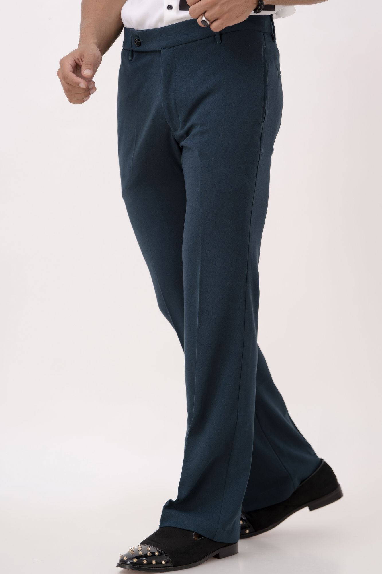 Bootcut Pants In Bottle Green