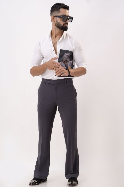 Bootcut Pants In Grey