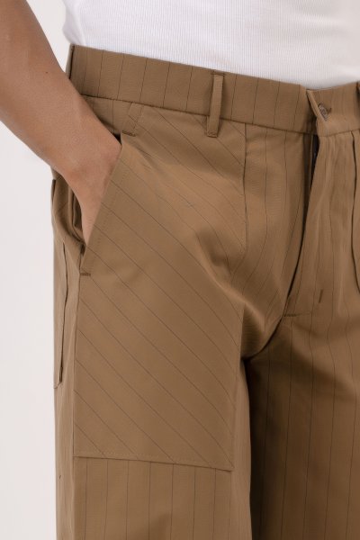Striped Balloon Cargo In Brown