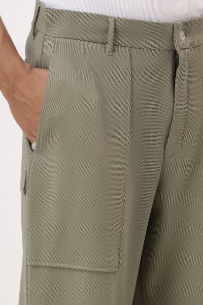 Textured Olive Cargo Pants