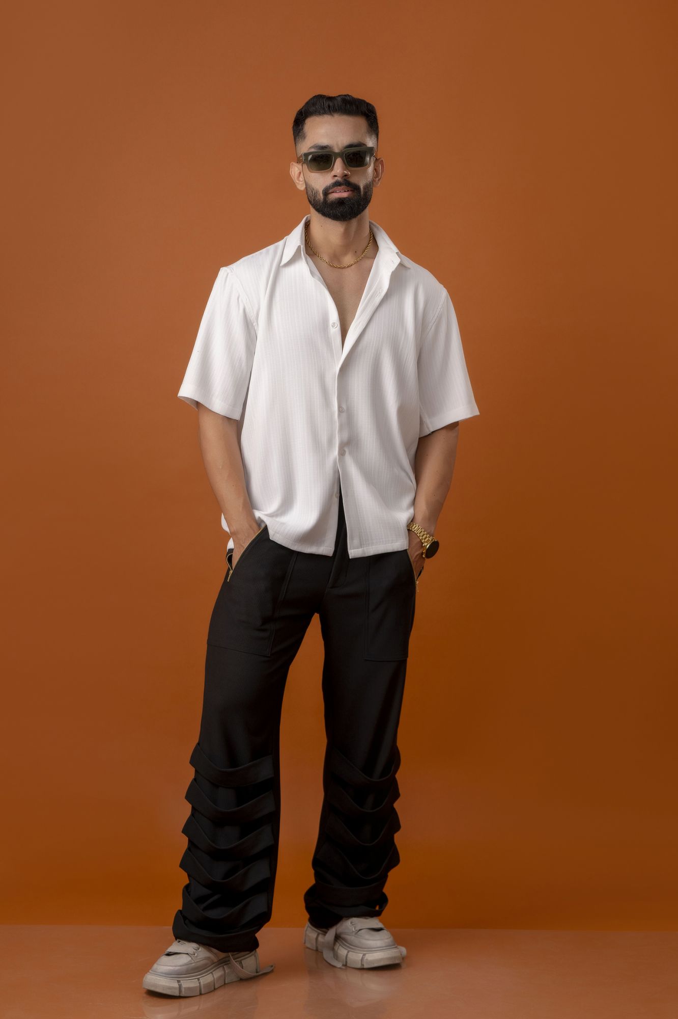 Malai Linen Baggy Shirt In White