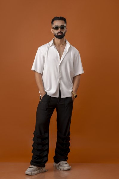 Malai Linen Baggy Shirt In White