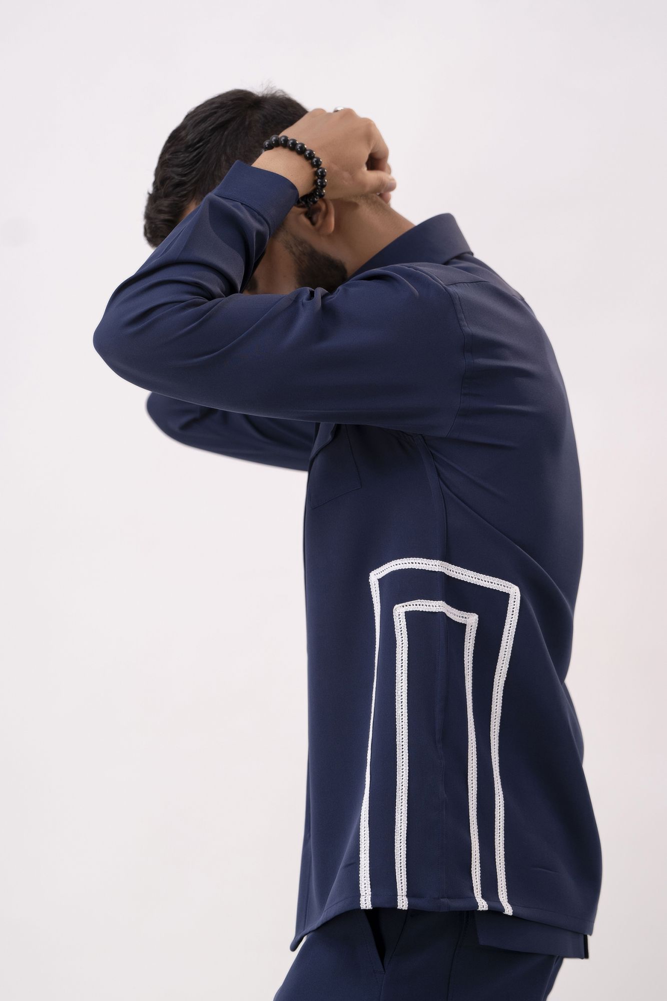 Laced Up Blue Shacket