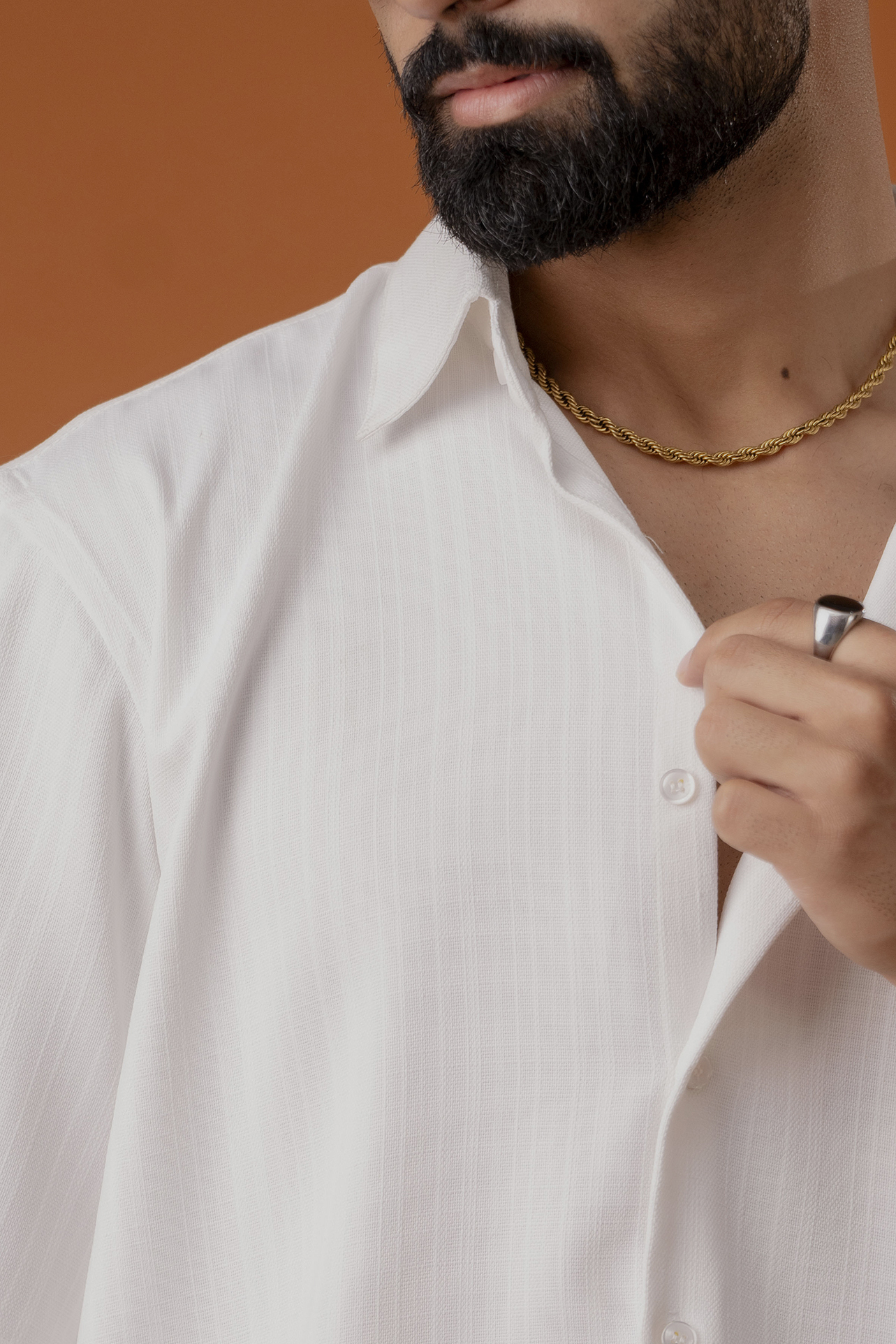 Malai Linen Baggy Shirt In White