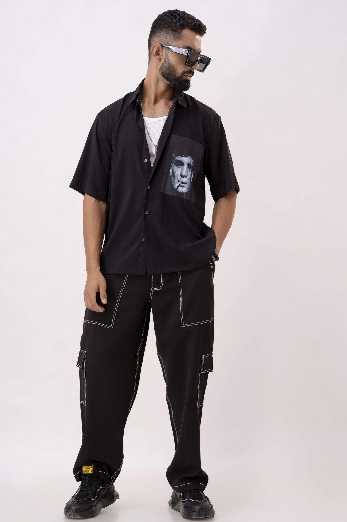 Thomas Shelby Oversized Shirt In Black