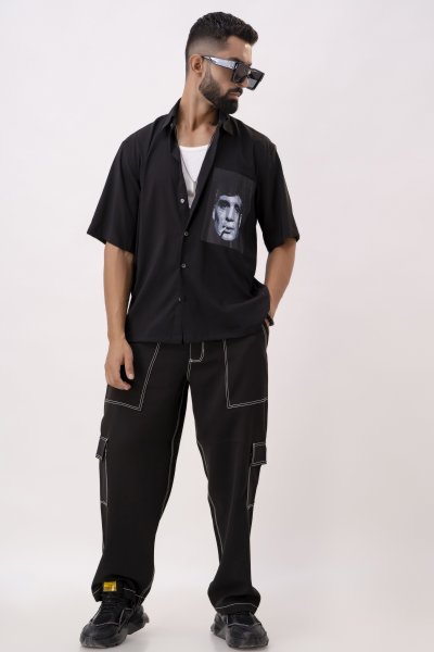 Thomas Shelby Oversized Shirt In Black
