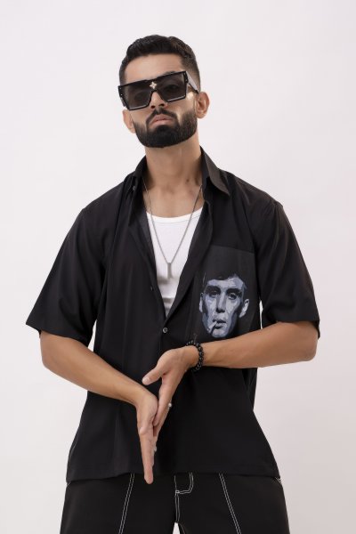 Thomas Shelby Oversized Shirt In Black