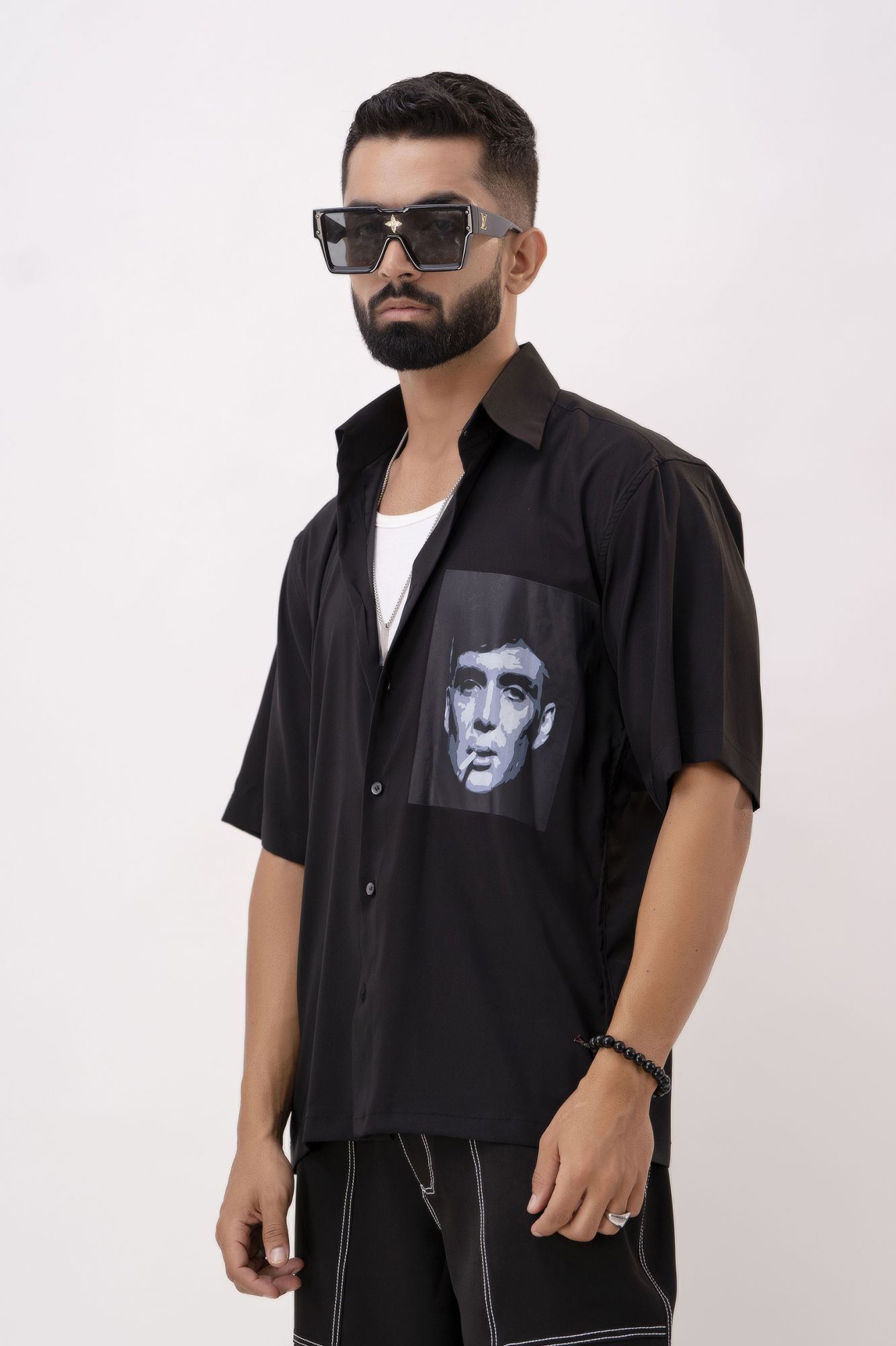 Thomas Shelby Oversized Shirt In Black