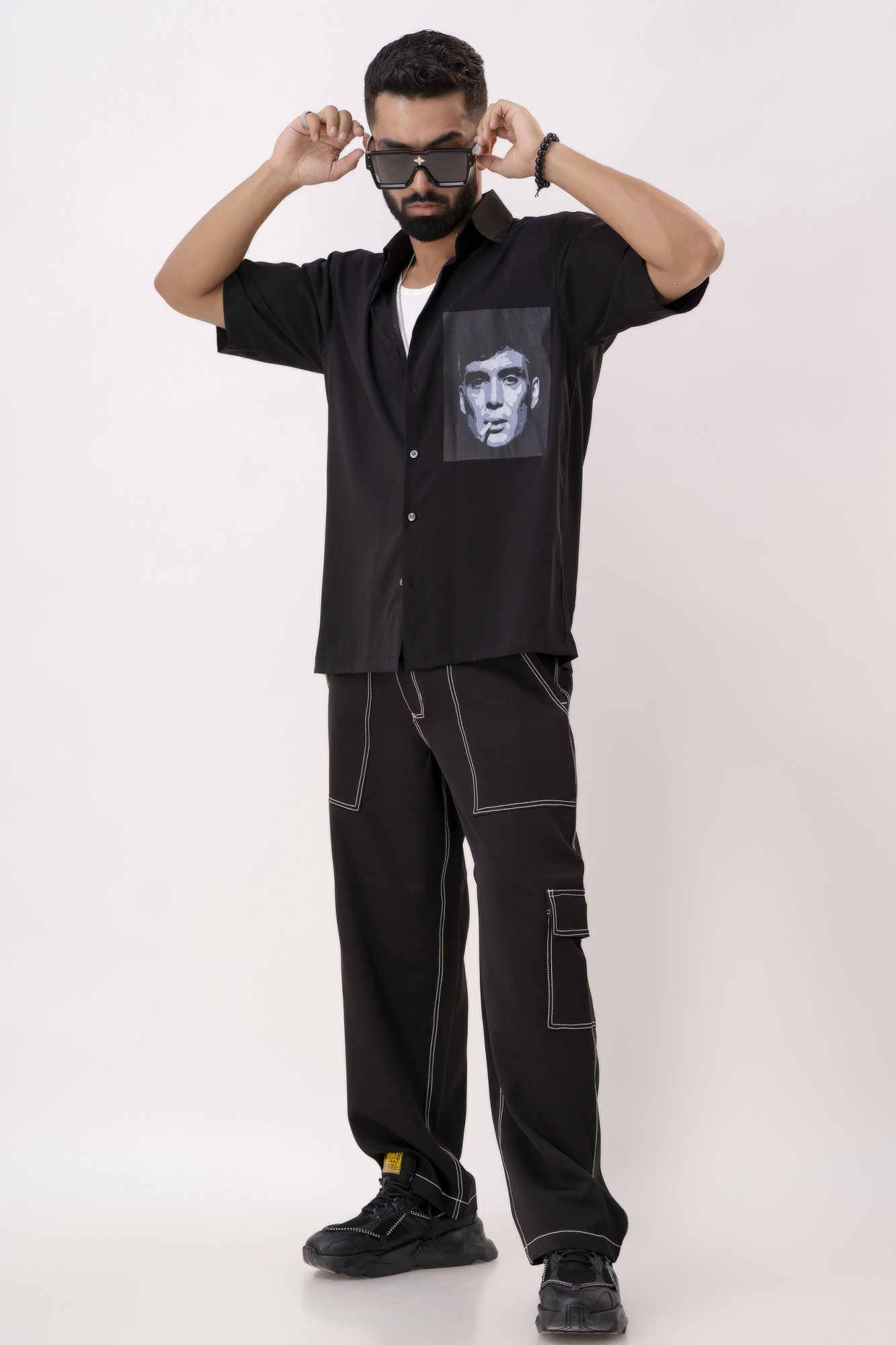 Thomas Shelby Oversized Shirt In Black